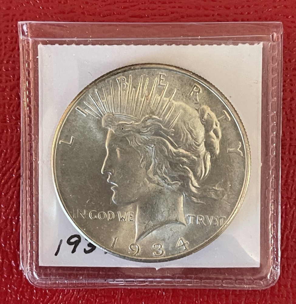 1934 P Peace Silver Dollar, Choice to Gem Uncirculated.