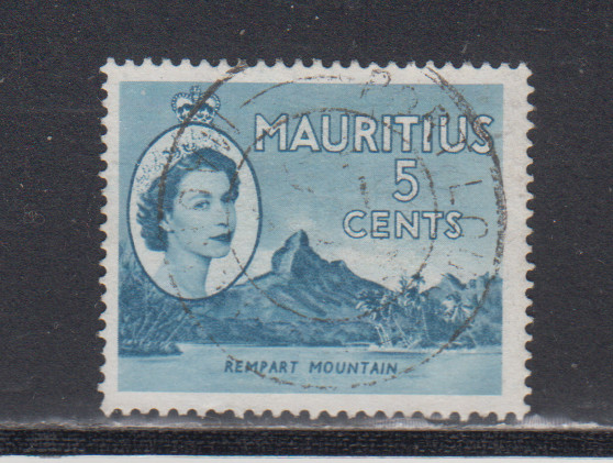 MAURITIUS :  1953/54 - USED  - SCOTT #  254  ARCHITECTURE
