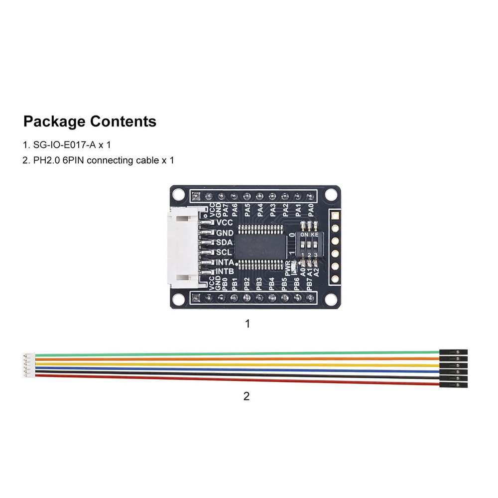 MCP23017 I/O Expander Module 16 GPIO Pins I2C Interface For Raspberry Pi STM