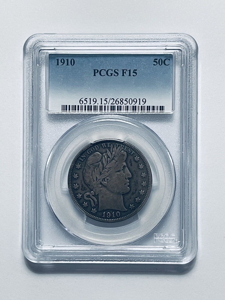 1910 Barber Half Dollar PCGS F15
