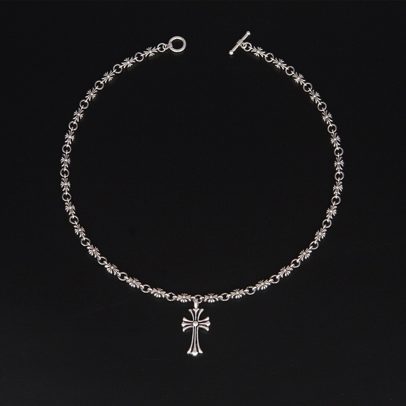Chrome Hearts 60cm "Tiny E" CH Plus Link Rosary Necklace