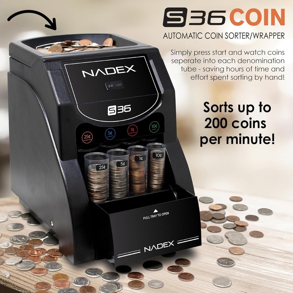 36SN Automatic Coin Sorter and Wrapper