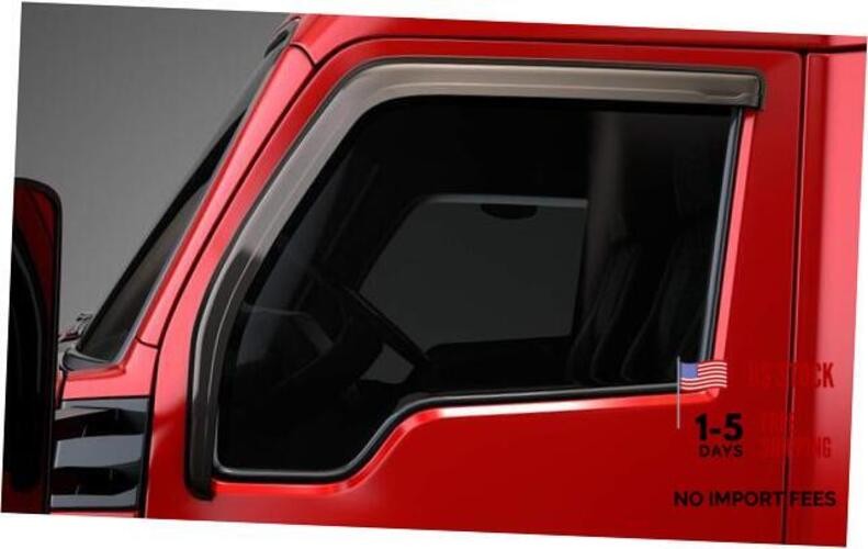 VL-855-1 Smoke Ventvisor Side Window Deflector for 2017 Mack Granite Silver
