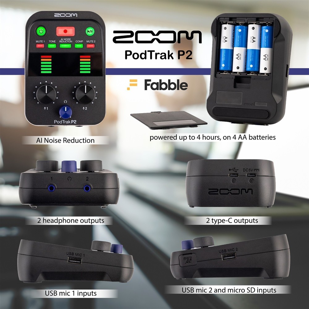 Zoom PodTrak P2 Podcasting Bundle
