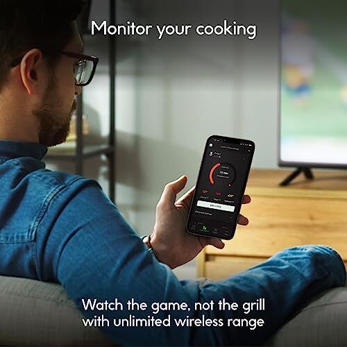 Smart Wireless Meat Thermometer with Ultra-Thin Probe Unlimited Range Bluetooth