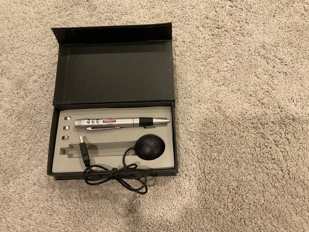 Laser Pointer and Pen PowerPoint Presentation Controller Grey Used