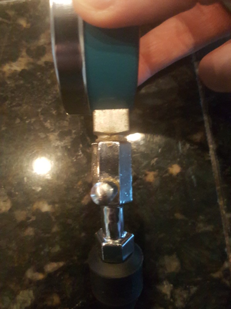 Vintage Compression Tester 60' s, Chrome, Blue
