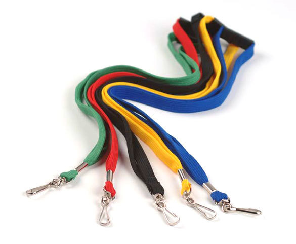 LOT of 100 or 50 NECK Flat LANYARD ID BADGES Strap/Holder Black Blue Red Green