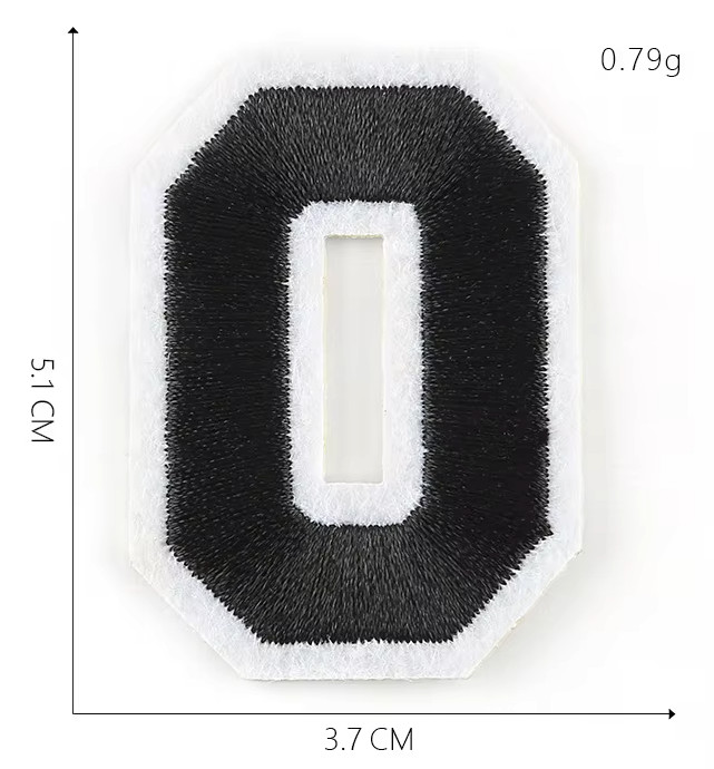 0-9 NUMBERS 2in Embroidered Iron-on Patches