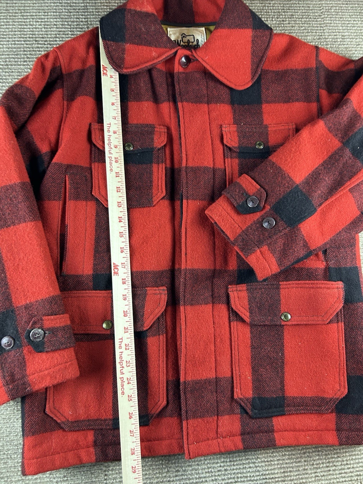 Vintage Woolrich Jacket Mens 40 Buffalo Plaid Mackinaw Wool Hunting & Pants NWT
