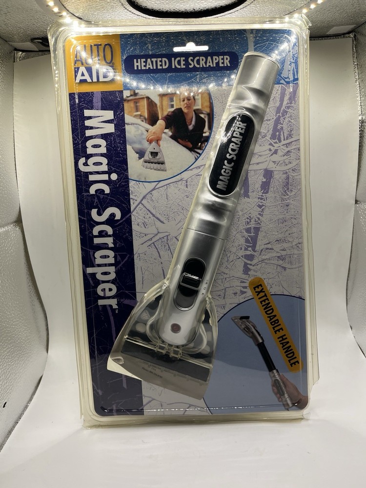 Auto Aid - Heated Ice Scraper "Magic Scraper" Retractable Extendable Handle