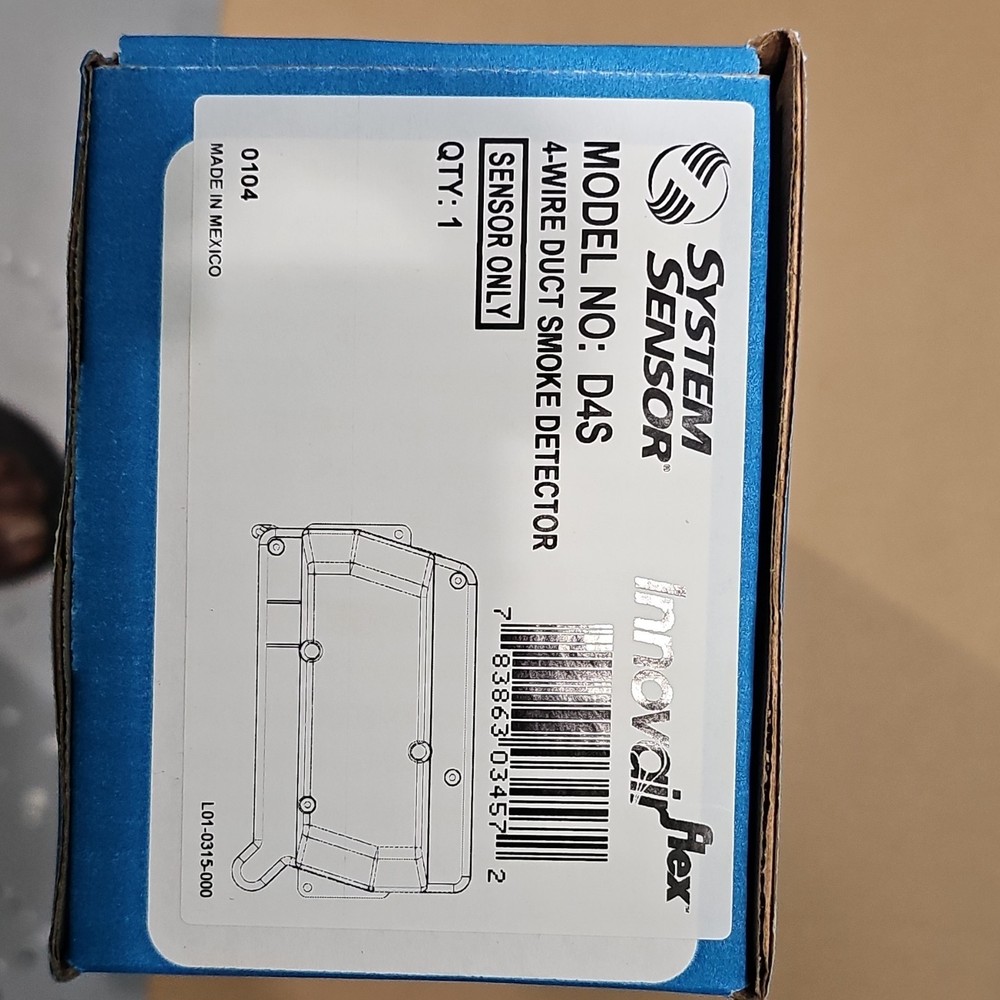 System Sensor D4S 4-Wire Duct Smoke Detector Smoke Detectors Sensor