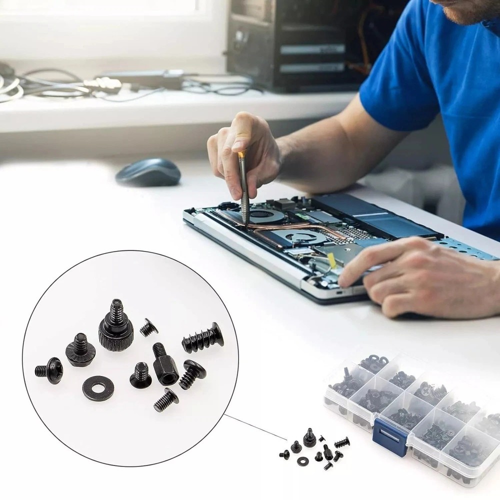 400Pcs Computer Screws Standoffs Kit SSD Screw for Universal Motherboard PC
