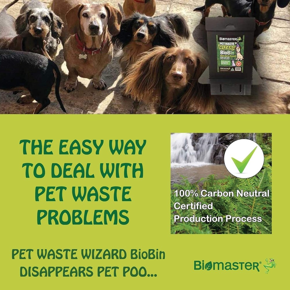 Pet Waste Wizard BioBin Composter - Dog Poop Digester System=
