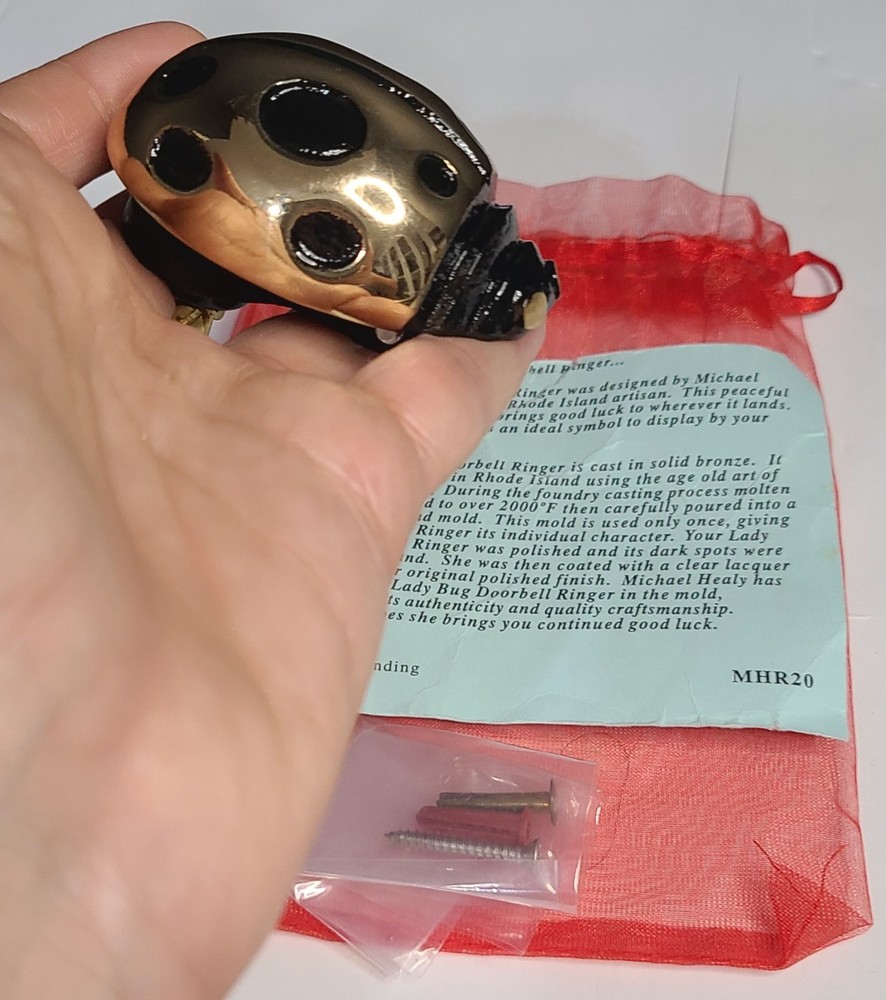 Bronze Michael Healy Ladybug Doorbell