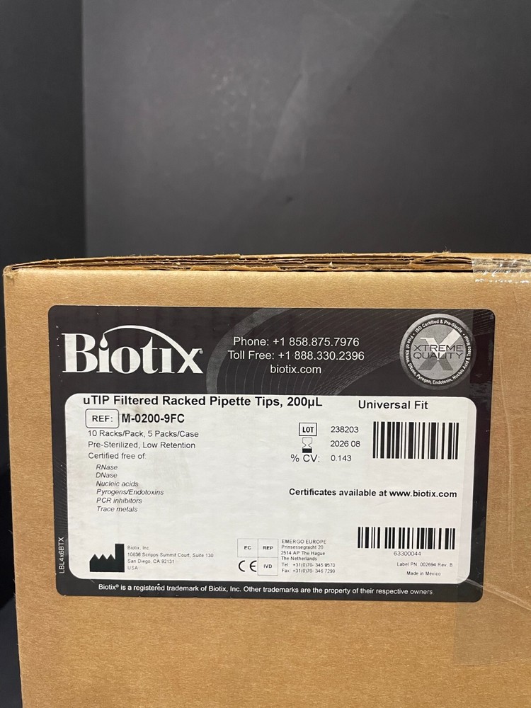 Biotix Universal Pipette Tips 200 ul Filtered 50 Racks