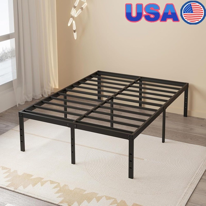 Metal Bed Frame Full Size Multi-Angle Support Easy Assembly Under Bed Storage US
