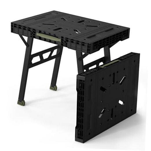 Express Folding Worktable, Easy Setup Portable Folding 24"x34" Black Workbench