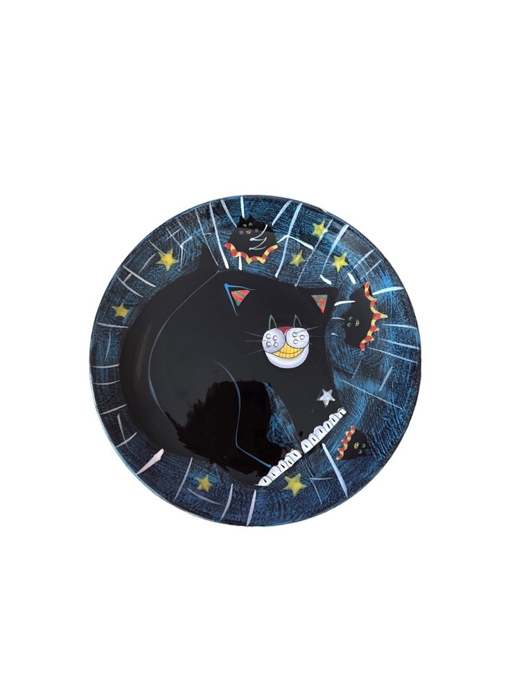 Susan Winget Halloween Cat Ceramic Decorative Plate