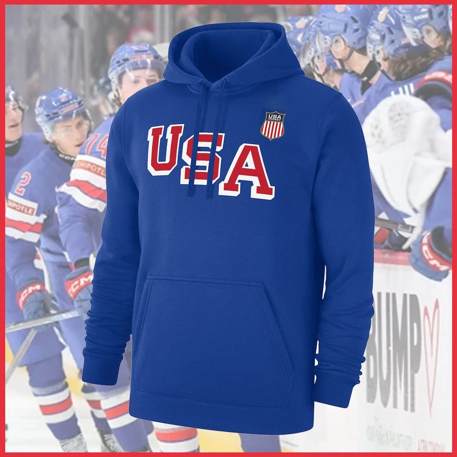 HOT US Hockey 2026 Logo Club Hoodie Full Size S-3XL Reprint Gildan