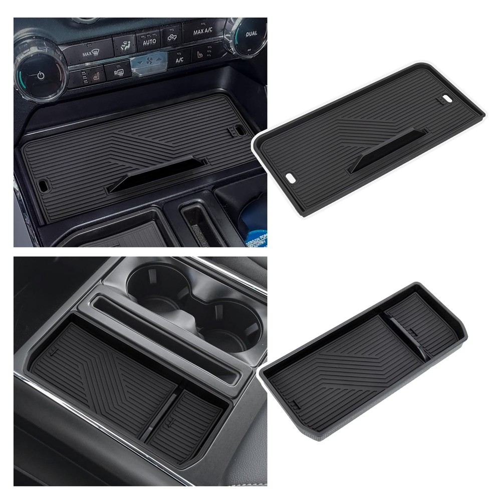 Sinminou Center Console Organizer Compatible Lid 2PC, Black