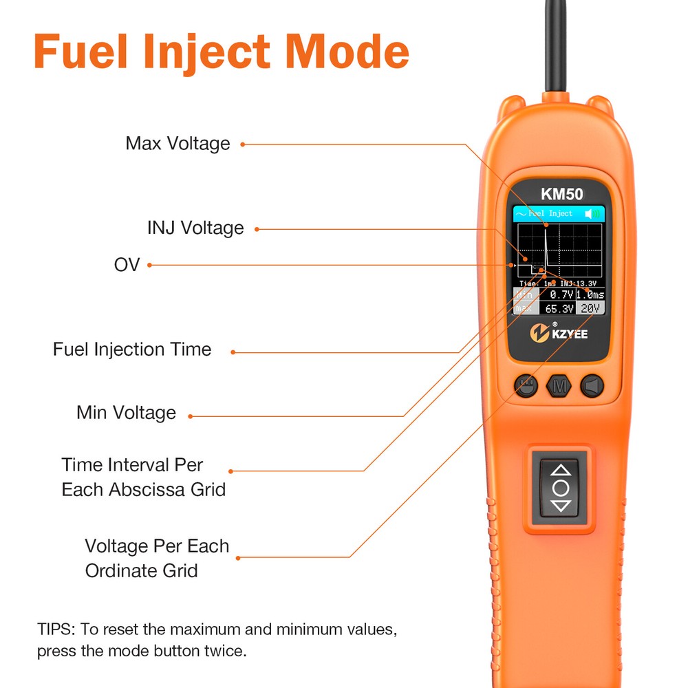 KM50 Electrical Circuit Tester Power Detection Auto 12V 24V Powerscan Voltmeter