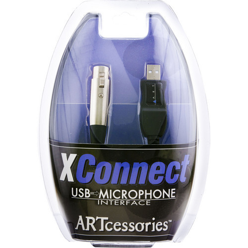 ART XConnect USB Windows/Mac Microphone Cable Microphone 16-bit Plug and Play