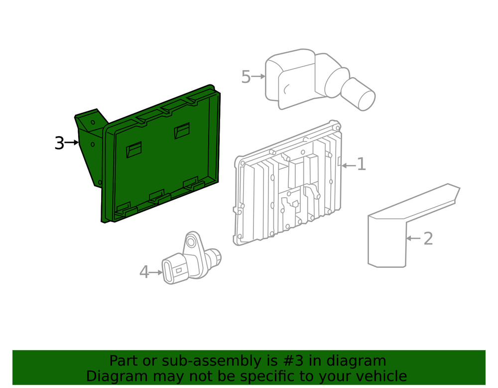 Genuine GM Engine Control Module Bracket 23121794