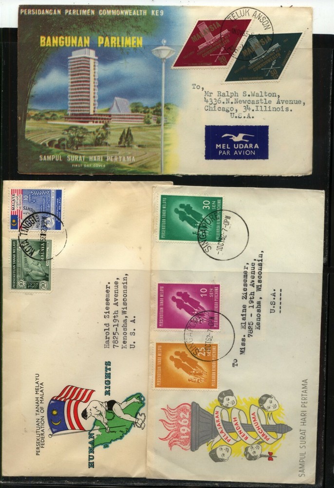 Malaysia     3  nice  cachet  covers      MS0313