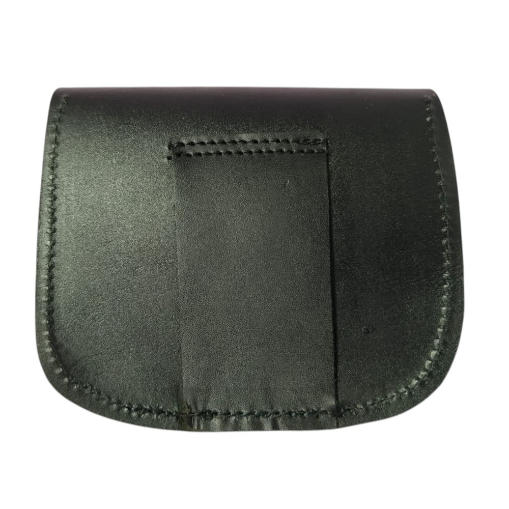 Sam Browne Ammo Pouch Leather Military Police Duty Belt Pouch Black