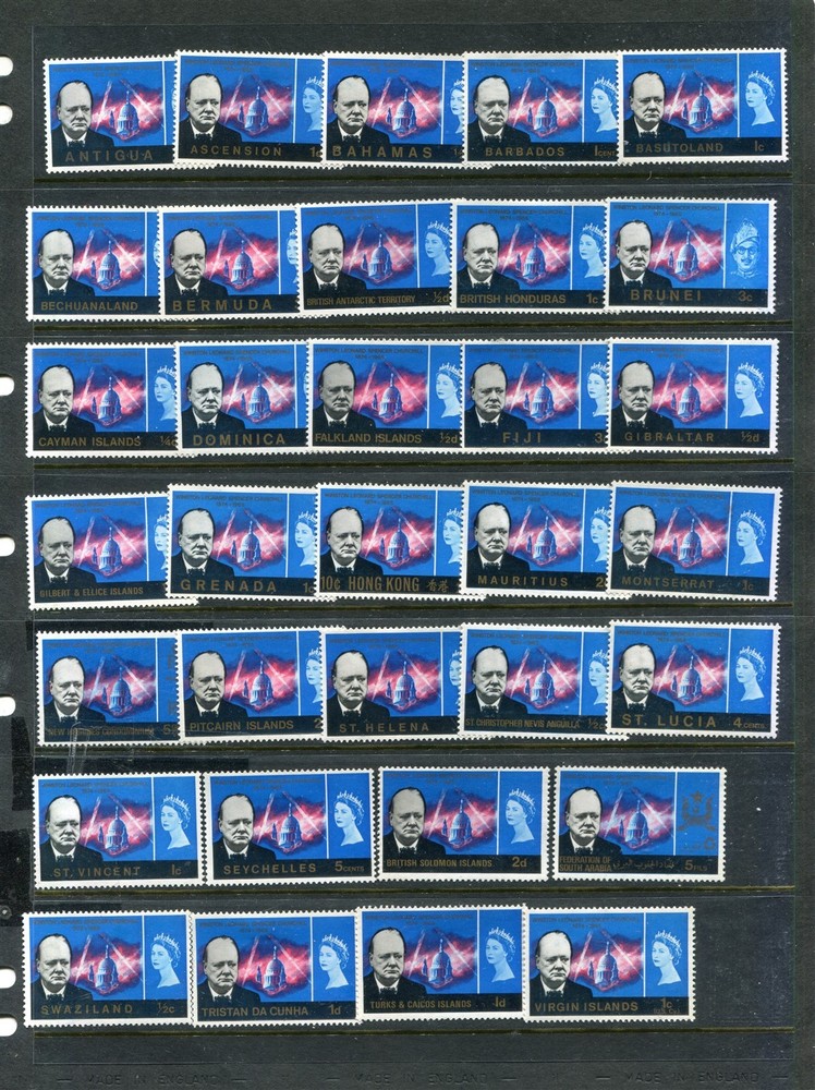 Br. Commonwealth Complete Churchill Low Value Set [Mint Lightly Hinged]