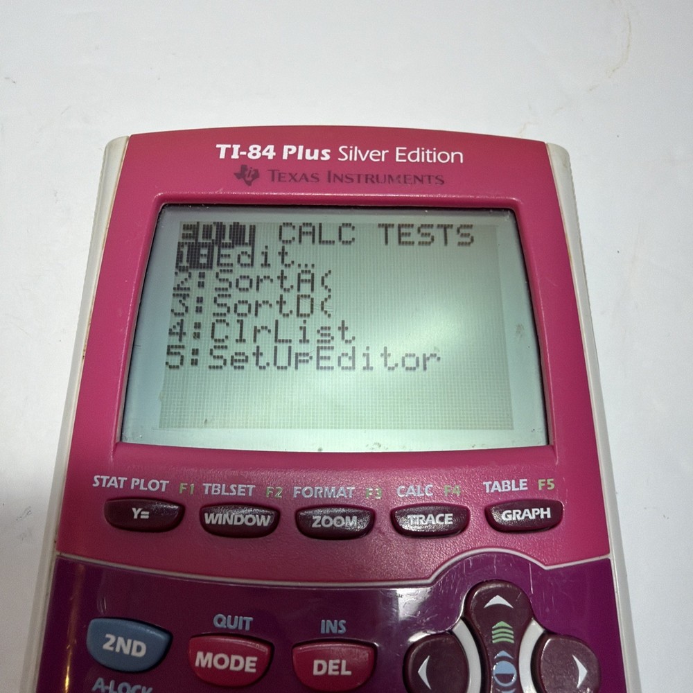 Texas Instruments TI-84 Plus Silver Edition Graphing Calculator Pink Pre-Owned