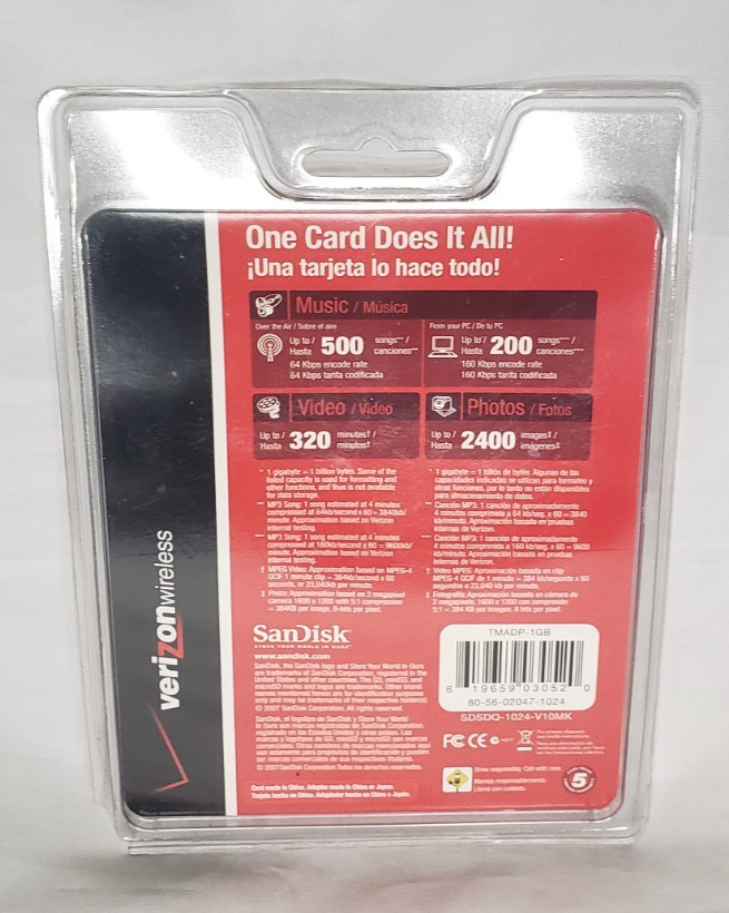 SanDisk 1GB Memory Card with Adapters