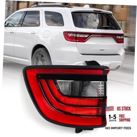 LH Outer Tail Lights Compatible with Dodge Durango 2014-2022 Rear Tail Driver