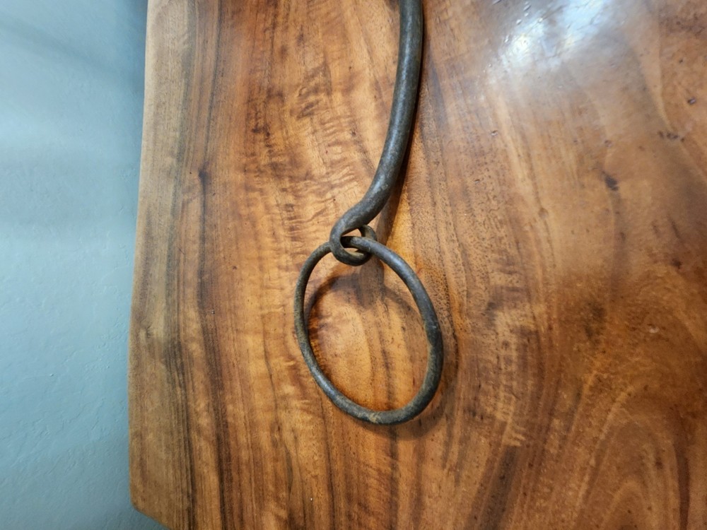 Antique Rustic Iron Loose Ring Straight Bar Mullen Snaffle Bit
