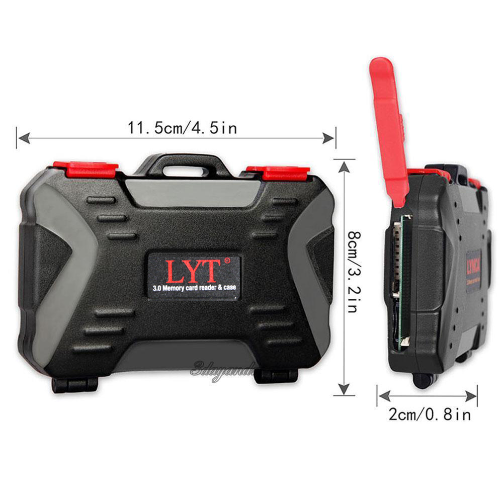 3.0 USB Waterproof Storage Memory Card Reader SD MicroSD CF Sim Storage Case Box