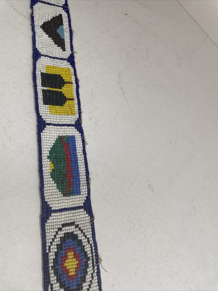 VTG Beaded hanging Sash Panel Unique Folk Art