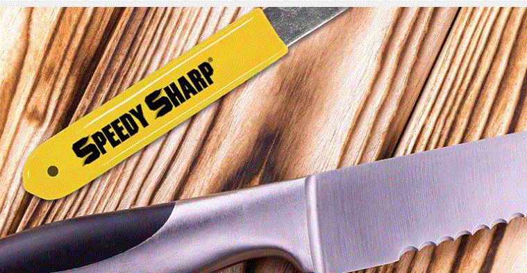 1 or 2 PACK Speedy Sharp Carbide Knife Sharpener, Key Chain & Hook Ring included