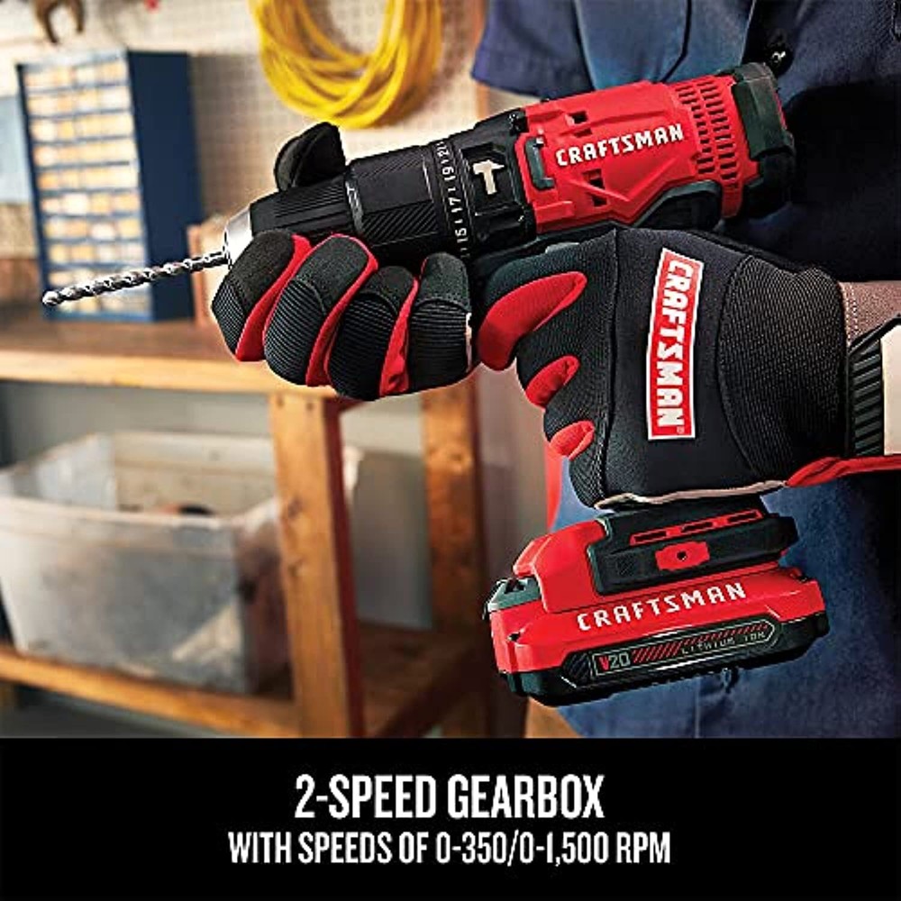 CRAFTSMAN V20* Cordless Hammer Drill Kit (CMCD711C2)
