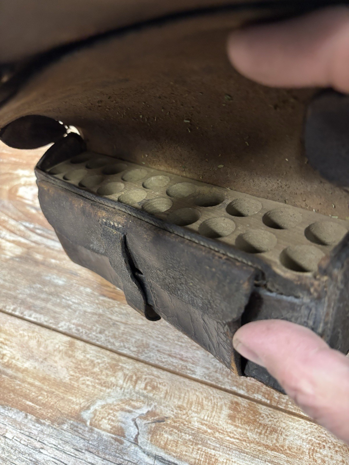 JE CONDICT NEW YORK Civil War Cartridge Box Maker Marked Original