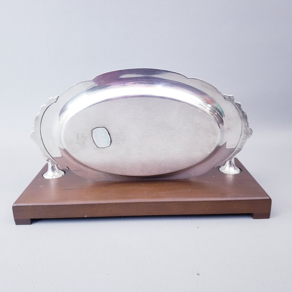 Wallace Baroque Small Cordial Set 6 Cups w/ Tray #232 10" Sherry Brandy