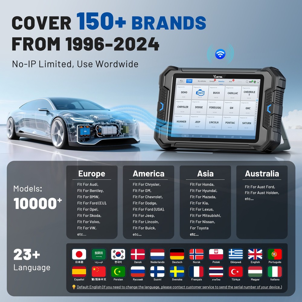 VDIAGTOOL VD80 BT OBD2 Scanner Full System Diagnostic Scan Tool ECU Coding IMMO