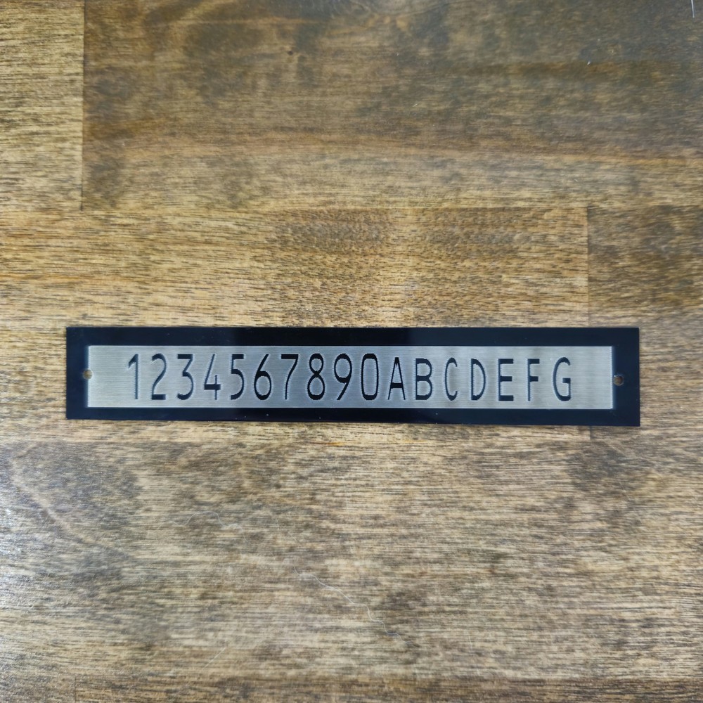 .5"x3.5" Custom Aluminum Number # Plate Data Identification Tag