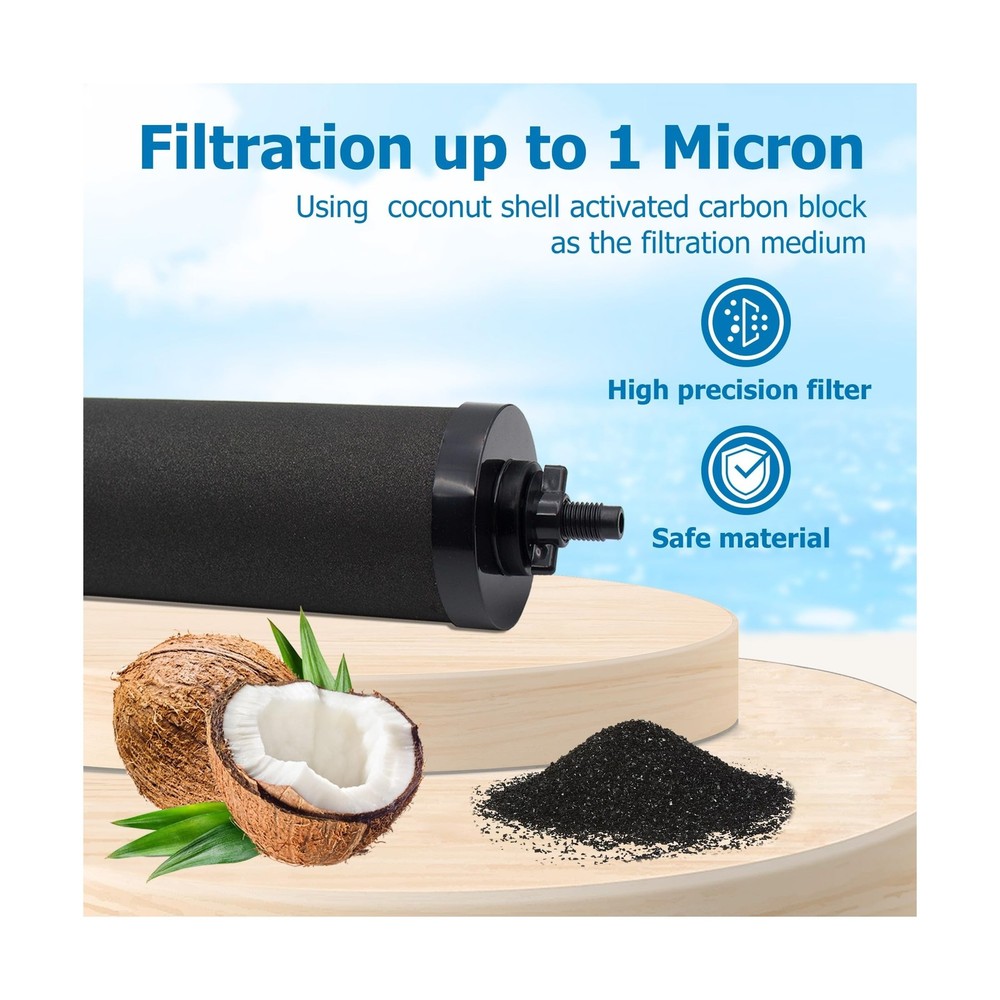 (4) Black Carbon Filter & (4) Fluoride Filters, Combo Pack