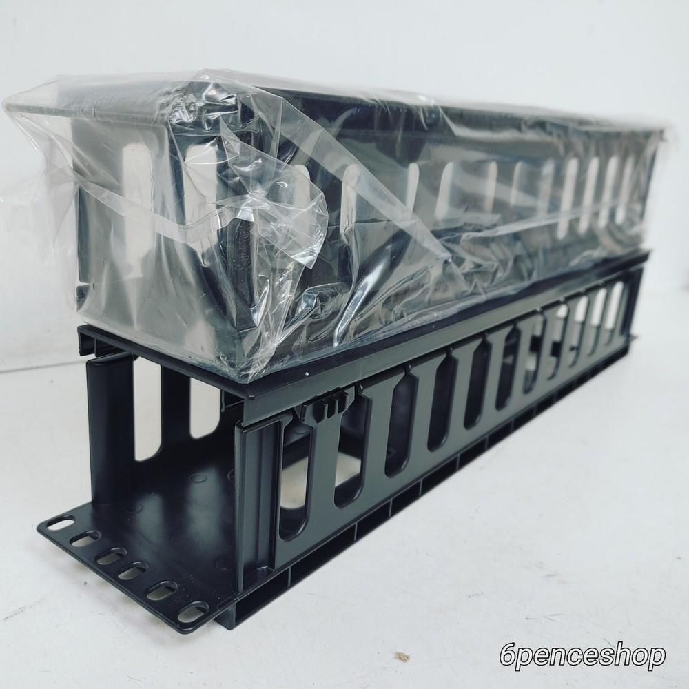 2U Horizontal Rack Mount Cable Management Unit with Plastic 19"