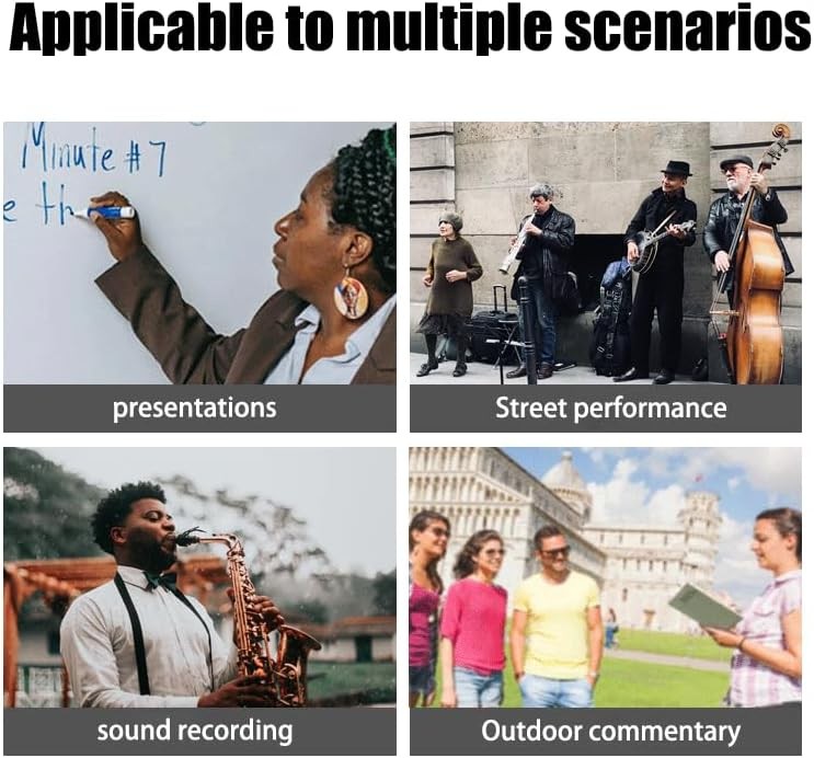 Wireless Saxophone Microphone System, Clip on Instrument Microphone Suitable for