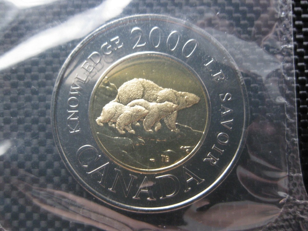 2000 Canadian Prooflike Knowledge Toonie ($2.00)