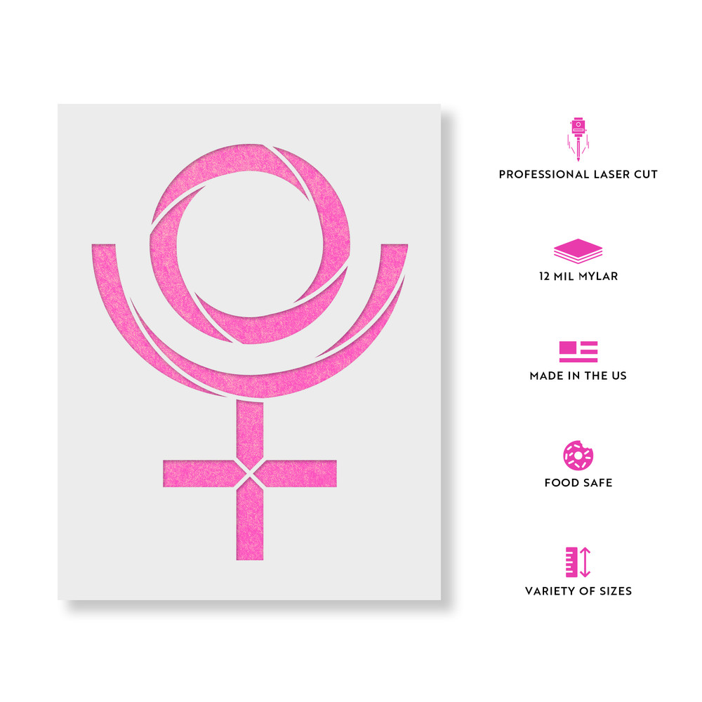 Pluto Astrology Symbol Stencil