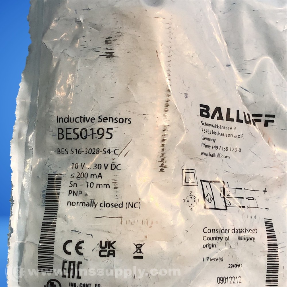 Balluff BES0195 Inductive Proximity Switch FNFP