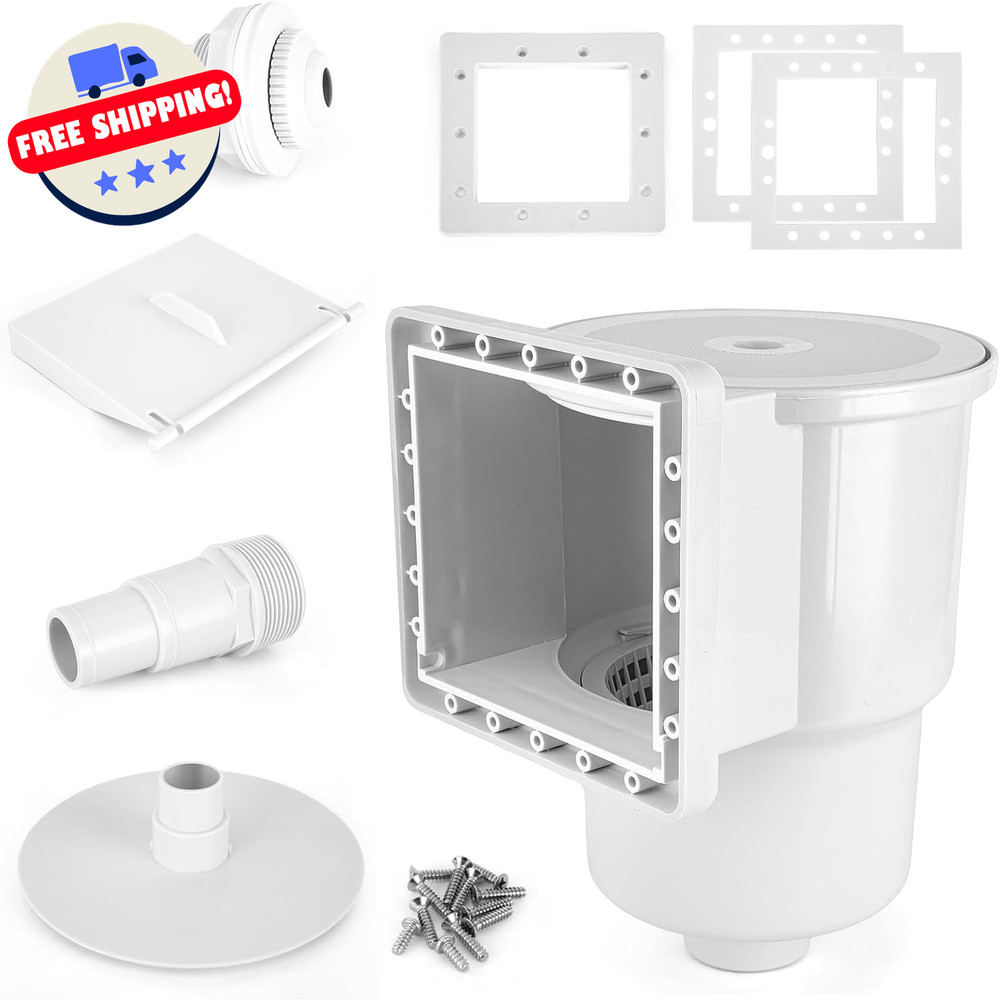 Pool Skimmer Kit Above Ground Standard Thru Wall Complete White Box System